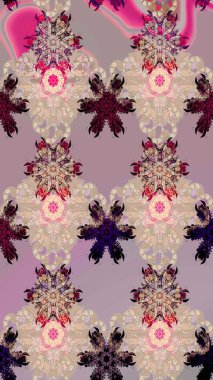 Ultraviyole kumaş deseni. Çizim kalıbı. Organik motif arka planı. Raster illüstrasyonu.