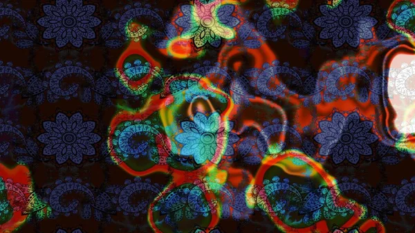 Raster deseni. Karalama çiçekleri çizim kalıbı. Sanat esinlenir ve gri renkli çiçekler ve arkasında iz bırakır. Kahverengi ve gri el çizimi desen.