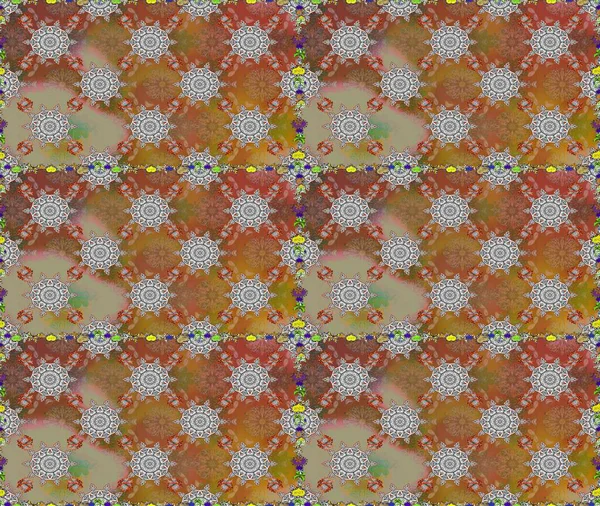 Raster illüstrasyonu. Yaprak ve çiçeklerin suluboya resimleri, kahverengi ve gri renklerde pürüzsüz desenler. Nazikçe, bahar çiçekleri kahverengi ve gri renklerde.