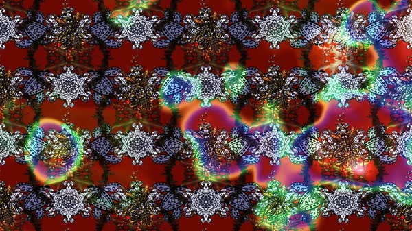 Ağaç dallı bahar çiçekleri ile desen, kırmızı ve kahverengi renkler ile çiçek silueti. Raster deseni.