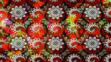 Eskiz arkaplan modeli. Suluboya, elle çizilmiş. Vadinin çiçekleri kırmızı ve siyah renklerde. Raster - stok.