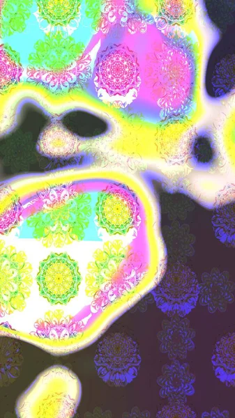 Yumuşak, yaz çiçekli arka plan. Yeşil renkli çiçekler. Raster çiçek desenli ve çiçekli..