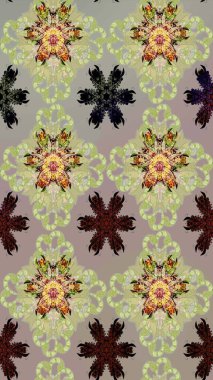 Suluboya çiçekli çiçek deseni. Gri renkli güzel bir tekstil. Raster illüstrasyonu.