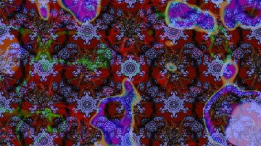 Doğal kozmetik ürünleri, parfüm, çiçekçi dükkanı için bahar ihalesi tasarımı. Paket kağıdı için en iyisi. Karşılama ya da düğün geçmişi olarak kullanılabilir. Kahverengi ve mor lale çiçekli Raster eskiz deseni.