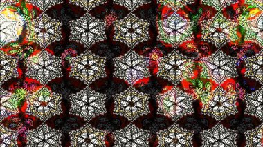 Raster illüstrasyonundaki çiçek desenli çizim. Renkli Bahar Teması eskiz kalıbı. Düz Çiçek Elementleri Tasarımı. Süslü kumaş deseni.