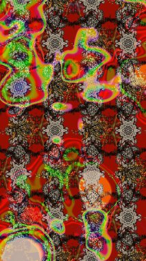 Kırmızı ve kahverengi renkte çiçekler. Küçük çiçekte sevimli çiçek deseni var..