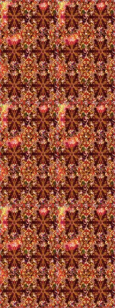 Kahverengi ve kırmızı renkte çiçekler. Çizim çiçek deseni duvar kâğıdı olarak kullanılabilir. Raster illüstrasyonu.