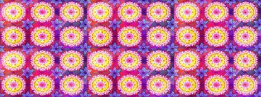 Düz Çiçek Elementleri Tasarım Raster illüstrasyonu. Çiçek desenli eskiz. Renkli Bahar Teması eskiz kalıbı. Tarafsız ve mor renkte çiçekler.