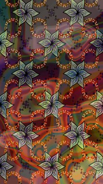 Düz Çiçek Elementleri Tasarımı. Çiçekli eskiz arkaplanı. Çocuk stili. Renkli Bahar Teması çizim şablonu.