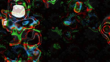 Suluboya çiçekli çiçek deseni. Siyah ve gri renkli Asya tekstili. Raster illüstrasyonu.