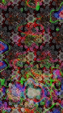 Küçük çiçekli yay deseni çiz. Suluboya tarzında siyah ve gri renklerde. Raster illüstrasyonu.