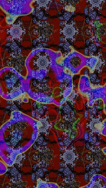 Renkli Bahar Teması eskiz kalıbı. Kahverengi ve mor renkli çiçekler. Raster illüstrasyonu. Çiçekli çiçek deseni, suluboya. Düz Çiçek Elementleri Tasarımı.