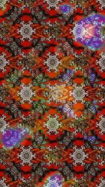 Collection of hand drawn flowers and plants. Sketch floral pattern with cute doodles flowers. Raster illustration. Raster illustration. In sketch style brown and red colors.