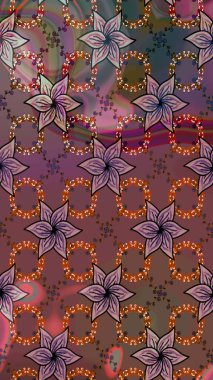 Suluboya etkisi. Raster deseni. Organik elementler. Botanik çizim deseni.