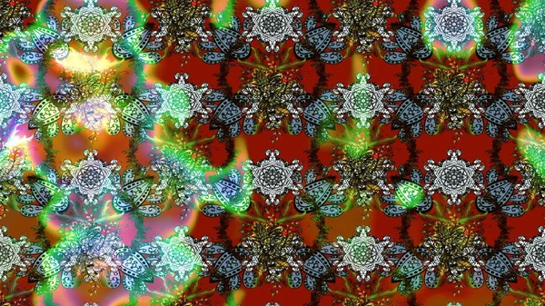 Kahverengi ve yeşil renkli çiçekler. Renkli Bahar Teması eskiz kalıbı. Çiçek desenli eskiz. Düz Çiçek Elementleri Tasarım Raster illüstrasyonu.