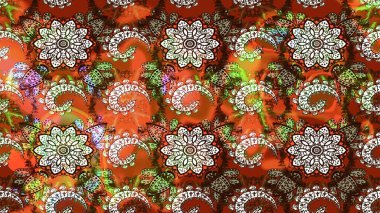 Kahverengi ve turuncu renklerde zarif çiçekli suluboya. Düz Çiçek Elementleri Tasarımı. Renkli Bahar Teması eskiz kalıbı. Raster illüstrasyonu.