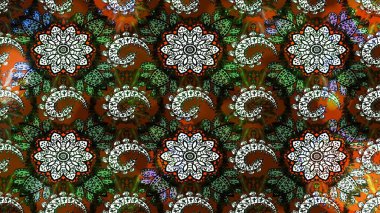 Raster düz çiçek çizim deseni. Hediye ambalaj kağıdı, tebrik kartları, posterler ve pankart tasarımı. Siyah ve kahverengi renkte çiçekler.