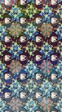 Tomurcukları çiçek olan sevimli bir çiçek deseni. Eskiz geçmişi. Raster. Eski usul. Kumaş, tekstil, duvar kağıdı baskısı için. Raster illüstrasyonu.