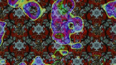 Raster deseni. Botanik çizim kalıbı. Suluboya etkisi. Organik elementler.