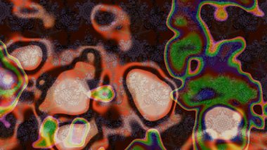 Kahverengi ve yeşil renkli çiçekler. Kumaş desenli papatya çiçekleri ayrıntıları.