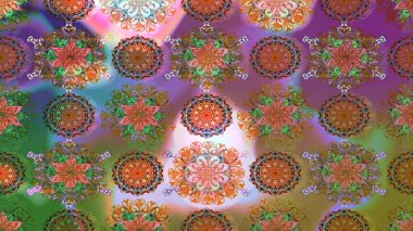 Kahverengi renkli çiçekler. Raster düz çiçek çizim deseni. Tasarım hediye paketi, tebrik kartları, posterler ve afiş tasarımı.