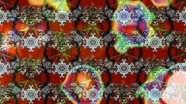 Raster düz çiçek çizim deseni. Hediye ambalaj kağıdı, tebrik kartları, posterler ve pankart tasarımı. Kahverengi ve gri renkte çiçekler.