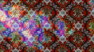 Raster illüstrasyonundaki çiçek desenli çizim. Suluboya tarzında gri ve kahverengi renkte çiçekler.