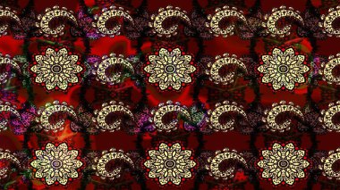 Hoş bir çiçek geçmişi var. Güzel kumaş deseni. Küçük bir çiçekte eskiz deseni. Raster illüstrasyonu.