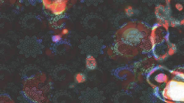 Raster illüstrasyonu. Taslak desenli, modaya uygun kumaş deseni. Düz Çiçek Elementleri Tasarımı. Renkli Bahar Teması eskiz kalıbı. Şirin çiçek elementleri..