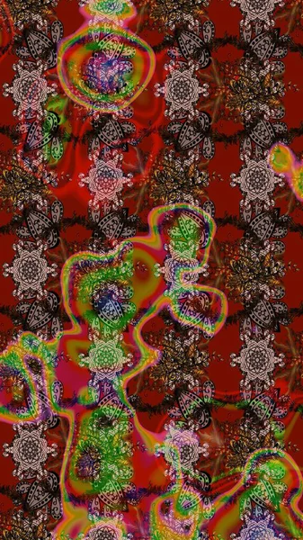 Renkli Yaz Temalı eskiz kalıbı. Düz Çiçek Elementleri Tasarımı. Kahverengi ve kırmızı renkte çiçekler. Sevimli çiçek raster deseni.