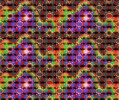 Küçük çiçekteki sevimli çiçek deseni. Güzel karalamalı çiçek desenli çizim. Güzel kumaş deseni. Raster illüstrasyonu.