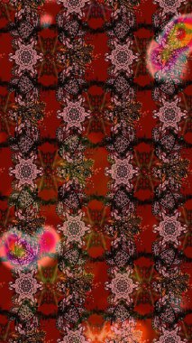 Raster illüstrasyonu. Ultraviyole kumaş deseni. Organik motif arka planı. Çizim deseni.