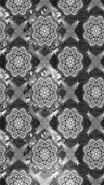 Nazik, sevimli çiçek arkaplanı. Çiçekli karalama şeklinde Raster çiçek deseni. Çiçekler beyaz ve gri renklerde.