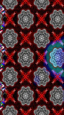 Üzerinde gelincikler ve vadi zambakları olan renkli çiçek desenli nakış deseni. Tekstil tasarımı için geleneksel Raster çiçek buketi kahverengi ve siyah renkler.