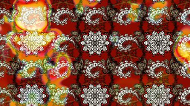 Bahar mevsimi. Tatil havası. Raster güzel bir çiçek deseni çizmiş. Kahverengi ve kırmızı renkte çiçekler. Nazik romantik baskı.