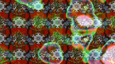 Motley illüstrasyonu. Çiçekli bahar çiçekleri. Moda baskıları için zarif bir şablon. Robot resim. Küçük çiçekte güzel bir desen. Küçük renkli çiçekler..