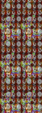 Kahverengi ve gri renkli çiçekler. Tropik çiçek desenleri. Raster illüstrasyonu.