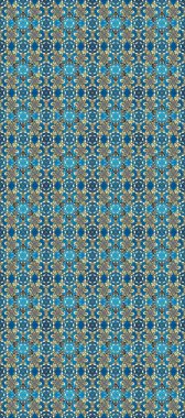 Kusursuz kraliyet lüksü, altın barok kumaş rengi. Altın antika ortaçağ dekoratifi, yapraklar ve altın desenli mavi, bej ve nötr renklere sahip Raster kusursuz desen..