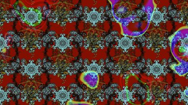 Doğal kozmetik ürünleri, parfüm, çiçekçi dükkanı için bahar ihalesi tasarımı. Paket kağıdı için en iyisi. Kahverengi ve kırmızı lale çiçekli Raster eskiz deseni. Karşılama ya da düğün geçmişi olarak kullanılabilir.