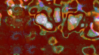 Moda arka planında parlak buketler. Eski usul küçük çiçekli şirin bir eskiz deseni. Kumaş, duvar kağıdı ve kağıt üzerine baskı yapmak için gelişen arka plan. Raster illüstrasyonu.