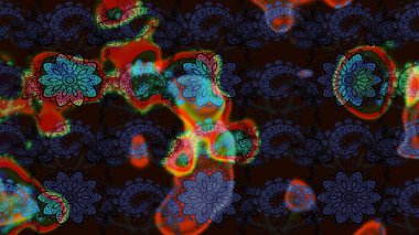 Gri ve siyah renklerde. Raster illüstrasyonu. Taslak dekoratif arka plan, çiçek mandala. Çiçek..