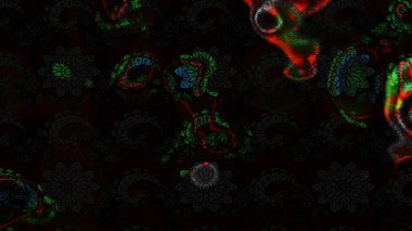 Çizgi çizimi kalıbı. Şirin çiçekler. Raster Moda kumaş deseni.