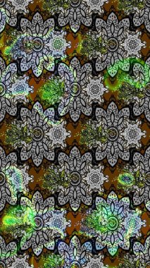 Raster illüstrasyonu. Eski usul. Eskiz geçmişi. Kumaş, tekstil, duvar kağıdı baskısı için. Tomurcukları papatya çiçekleri olan sevimli bir çiçek deseni. Miles Fleur, dandik süs.