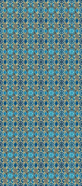 Kusursuz kraliyet lüksü, altın barok kumaş rengi. Altın antika ortaçağ dekoratifi, yapraklar ve altın desenli mavi, bej ve nötr renklere sahip Raster kusursuz desen..