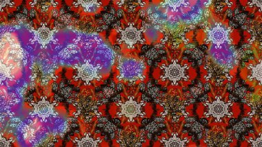 Of doodle elements. Hand drawn Raster illustration. Sketch flower pattern can be used for wallpaper, website background, wrapping paper, invitation, flyer, banner or website.