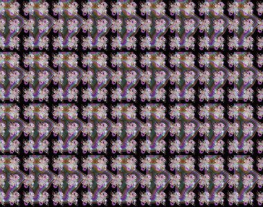 Raster deseni. Soyut çiçek çizim kalıbı arka planı. Raster illüstrasyonu. Küçük çiçekteki sevimli çiçek deseni. Siyah ve kahverengi renklerde.