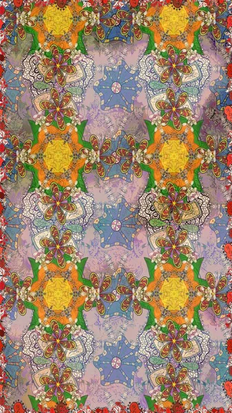 Raster deseni. Raster illüstrasyonu. Küçük çiçekteki sevimli çiçek deseni. Tarafsız ve kahverengi renklerde yaz çiçekleri..