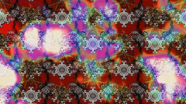 Çiçekler suluboya tarzında kahverengi ve gri renklerde. Raster illüstrasyonunda çiçek deseni çizimi.