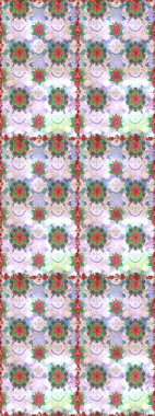 Moda baskısı, albüm, ambalaj kağıdı ve duvar kağıdı için zarif dekoratif süslemeler. Tarafsız renklerde şirin çiçekler. Raster illüstrasyonu. Küçük çiçekli basit, pürüzsüz desen..