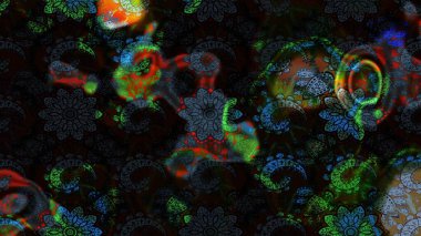 Hoş bir çiçek geçmişi var. Raster illüstrasyonu. Küçük bir çiçekte eskiz deseni. Güzel kumaş deseni.